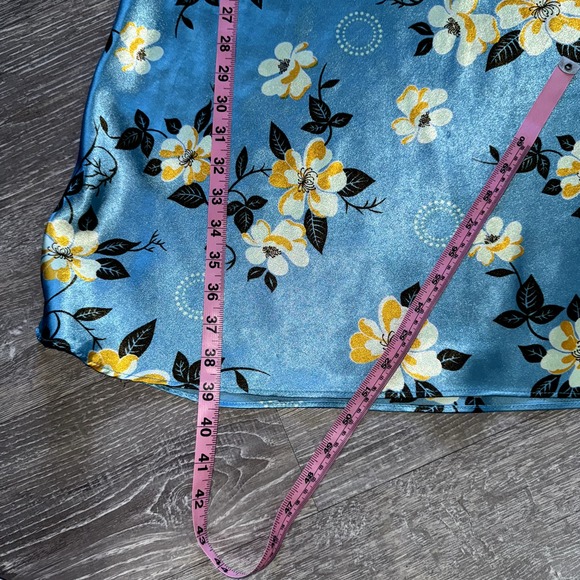 Baby Blue Floral Slip Dress - Picture 5 of 5